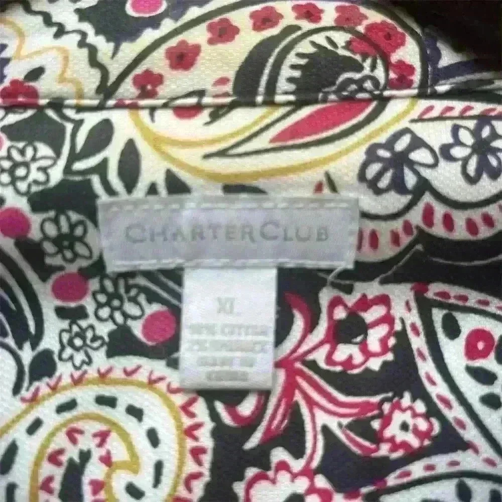 Charter Club Women's XL Paisley Button-Up Blazer Multicolor Jacket - Picture 8 of 10